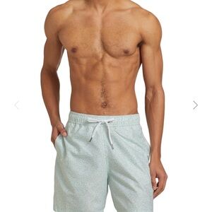 Saks Fifth Avenue Blue Swim Trunks Elastic Waist